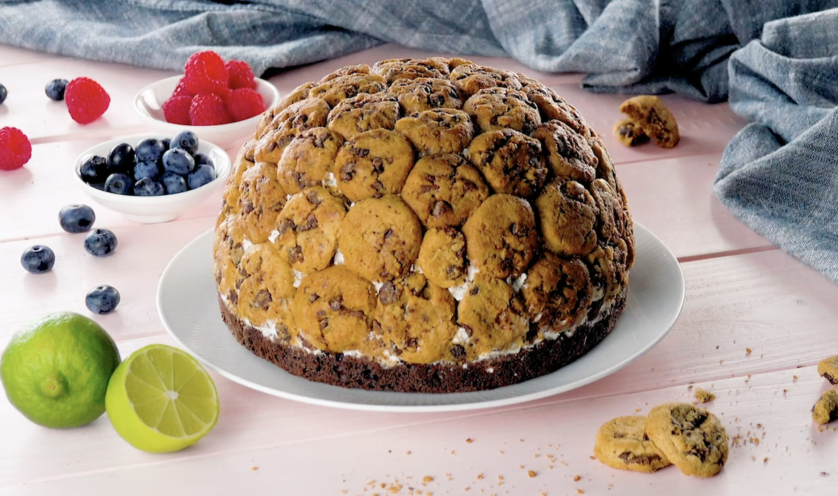Chocolate Chip Cookie Dome Cake