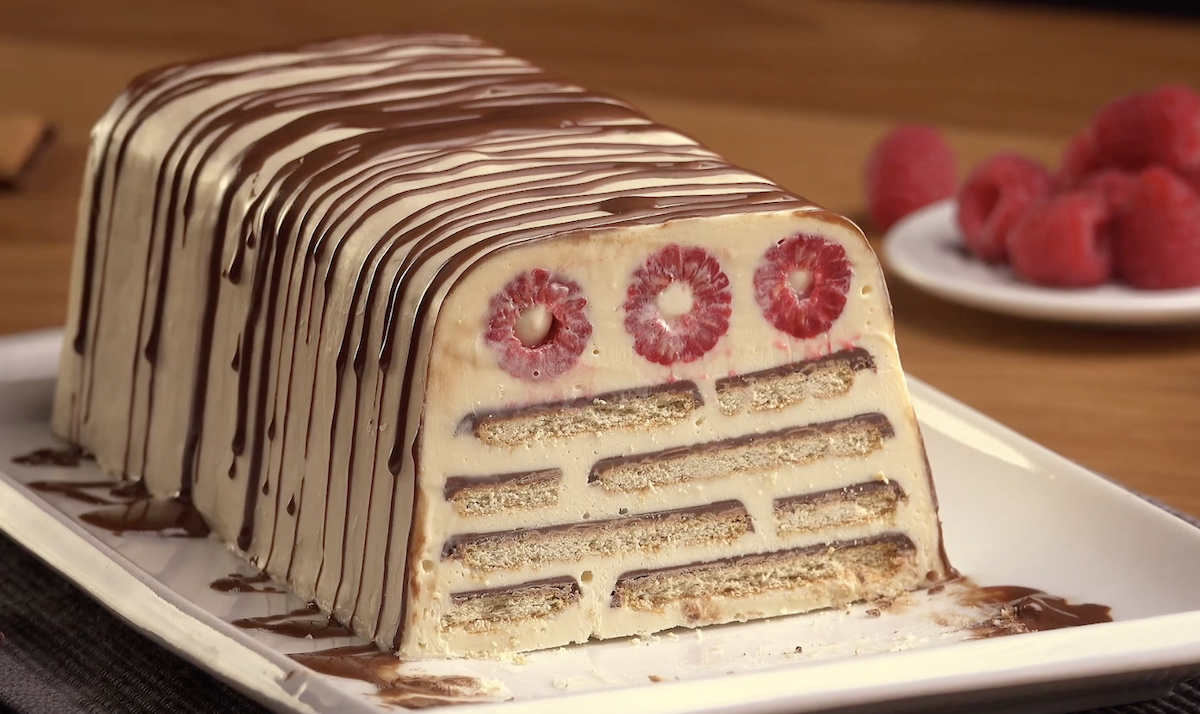 White Chocolate Raspberry Icebox Cake