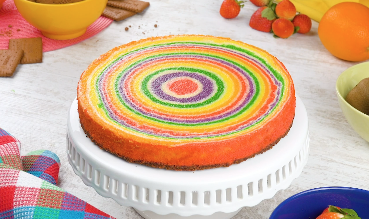 Rainbow Swirl Cheesecake