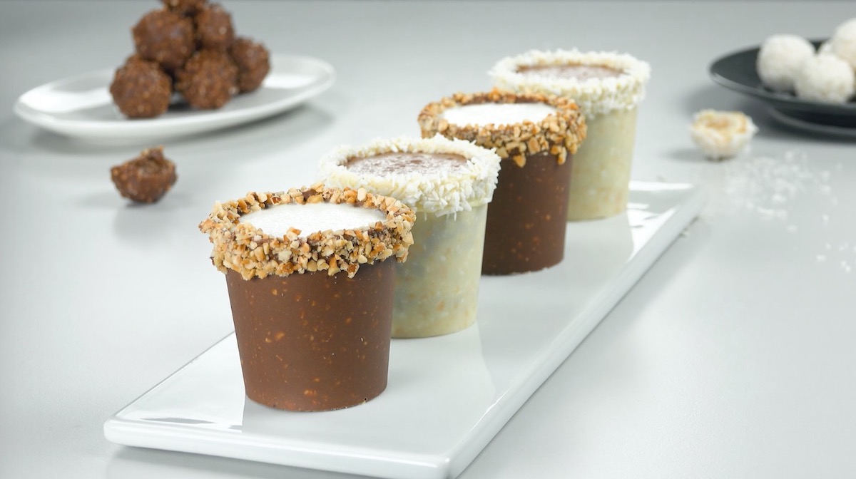 Delicious Dessert Cups Made With Raffaello And Ferrero Rocher | Chocolate Cups