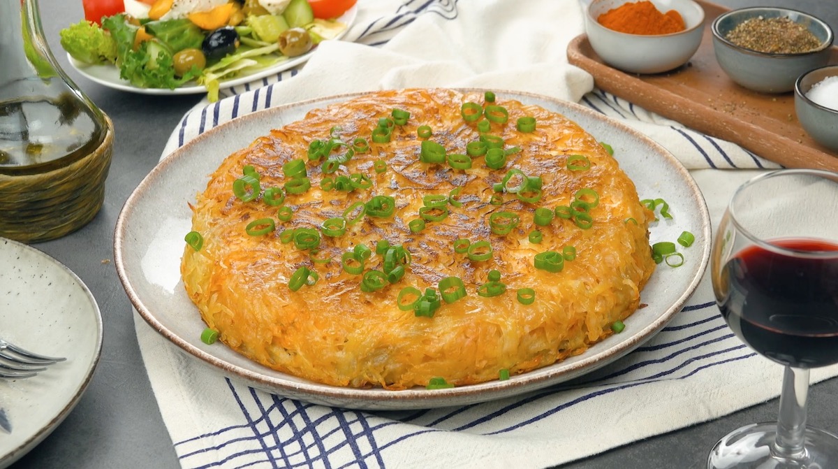 Crispy Hash Browns Stuffed With Shredded Chicken And Cream Cheese