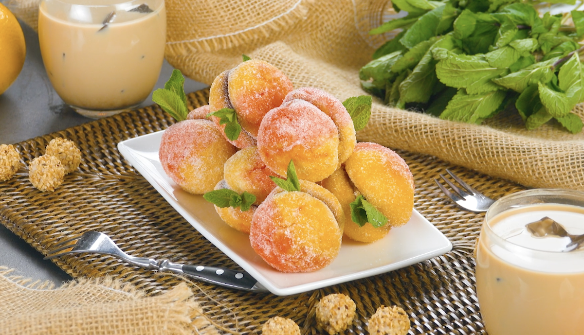 Delicious Peach Cookies Filled With Jam And Hazelnut Truffles