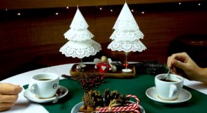 Christmas Decorations Made With Paper Doilies